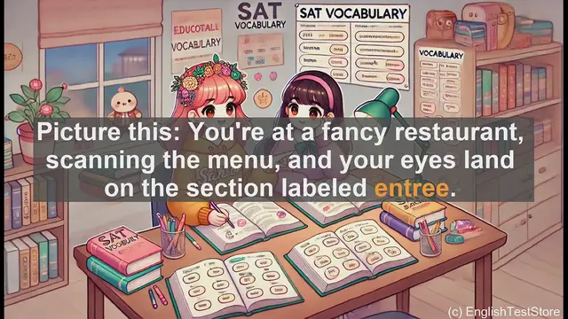 Video thumbnail for 5000 Must Know SAT Vocabulary - What Is an Entree? SAT Vocabulary Explained