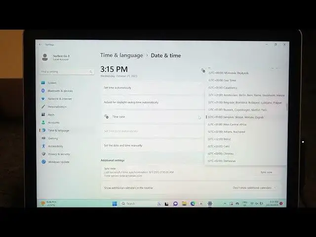 'Video thumbnail for How To Change Date & Time Settings In LAPTOP MICROSOFT SURFACE GO 3'