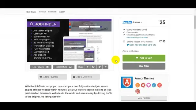 'Video thumbnail for JobFinder - Job Search Engine Affiliate Script'