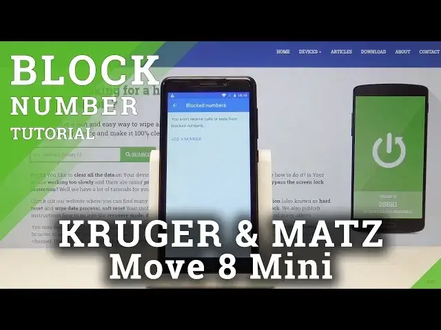 'Video thumbnail for How to Reject Number in Kruger & Matz Move 8 mini - Add Contact to Blacklist'