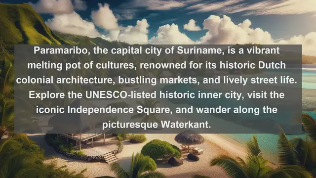 Video thumbnail for Unveiling Suriname's Hidden Treasures: Top 10 Most Beautiful Cities to Explore