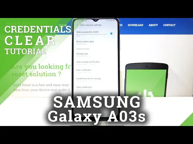 'Video thumbnail for How to Clear Credentials in SAMSUNG Galaxy A03s – Remove Certificates'