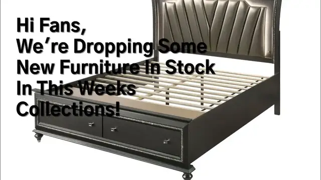 'Video thumbnail for Kaitlyn Queen Bed, PU & Metallic Gray (1Set/4Ctn) 27280Q'