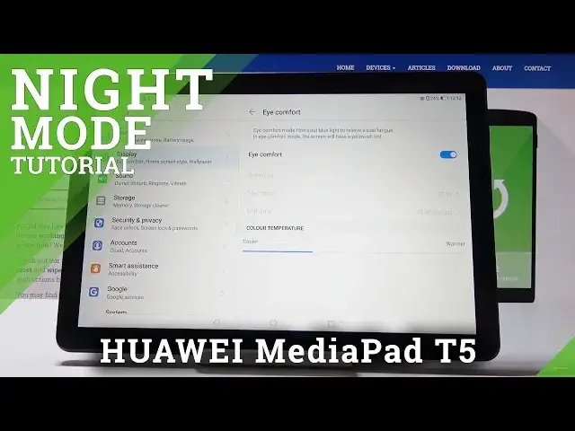 'Video thumbnail for How to Activate Eye Comfort Mode in HUAWEI MediaPad T5 - Night Mode'