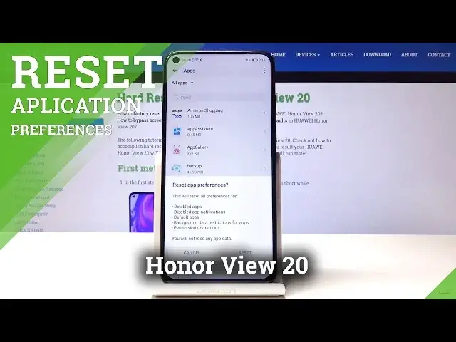 Video thumbnail for How to Reset App Preferences in Honor View 20 - Default App Settings