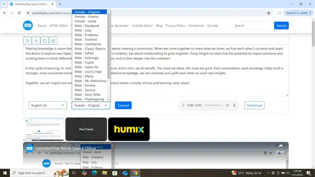 'Video thumbnail for Unlimited Free Text to TikTok Voice Generator'