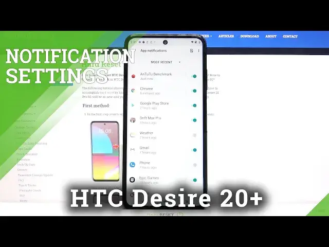 'Video thumbnail for HTC Desire 21 Pro – Turn Off & Activate Apps Notifications'