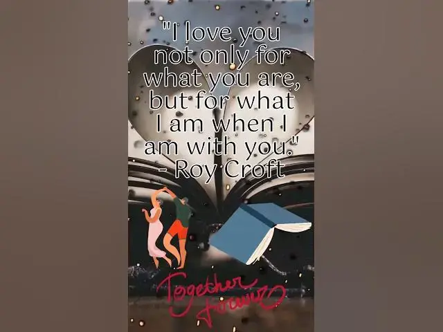Video thumbnail for Love ❤️ this Roy Croft quote. #roycroft #love #romance #chrismikkelcreates #youtube #tiktok #clapper
