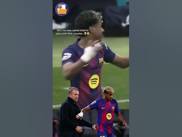 Video thumbnail for ¿Lamine se la intentó pasar a Flick? 😅🤣