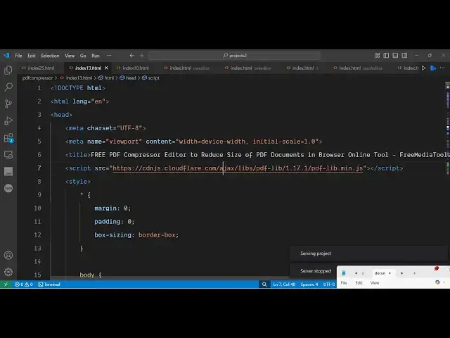 Video thumbnail for Build a PDF Compressor Web App in Browser Using PDF-LIB Library in HTML & JavaScript