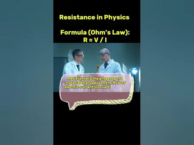 'Video thumbnail for What is resistance in physics? #physics #resistance #ohmslaw #ytshorts #youtubeshorts'