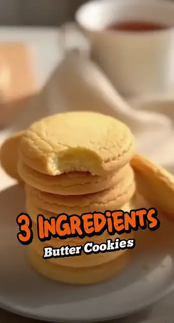 Video thumbnail for Easy 3-Ingredient Butter Cookies Recipe (Shortbread Style)
