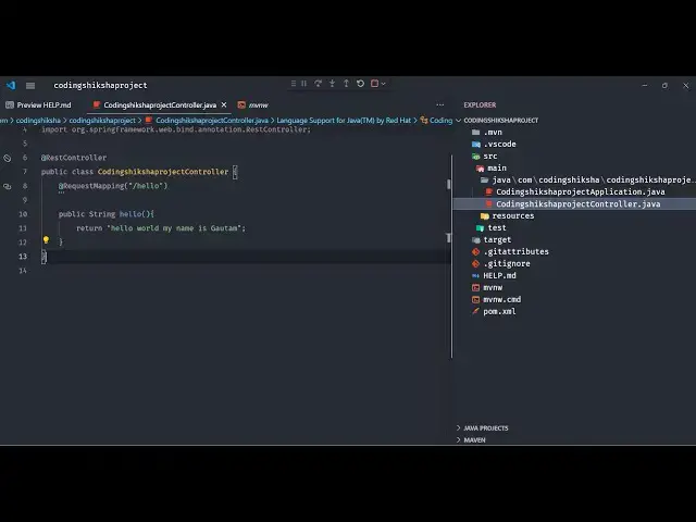Video thumbnail for How to Setup Spring Boot and Run Simple Web App in VS Code Full Tutorial For Beginners