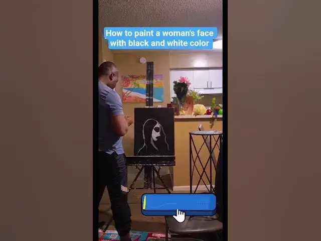 Video thumbnail for How to paint a woman's face with black and white color