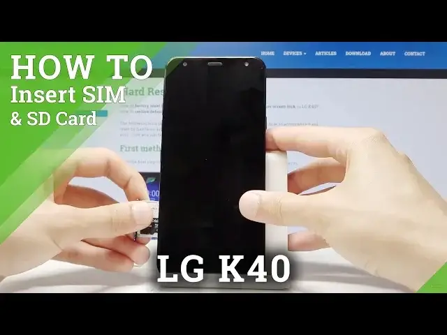 Video thumbnail for How to Insert Nano SIM & SD in LG K40 - SIM & SD Installation
