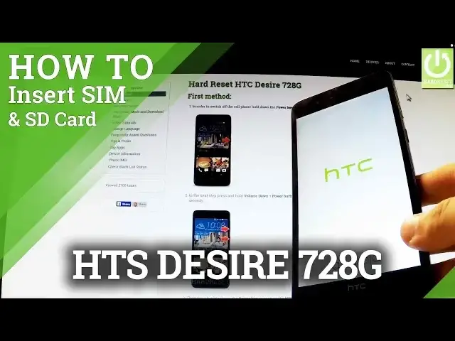 'Video thumbnail for How to insert SIM card and Micro SD card in HTC Desire 728G - SIM & SD Solution'