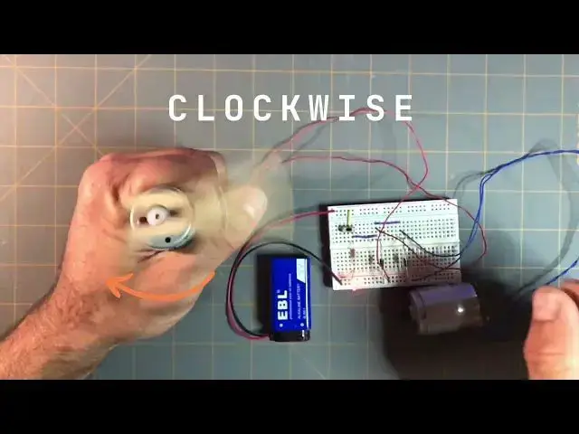 Video thumbnail for DC Motor Clockwise and Counterclockwise Rotation Demonstration - Robot Project: Scrubberbot