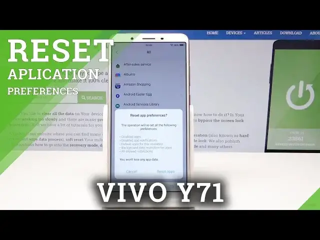 'Video thumbnail for How to Reset App Preferences in VIVO Y71 - Restore Default Apps Settings'