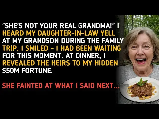'Video thumbnail for ＂SHE'S NOT YOUR REAL GRANDMA!＂ I HEARD MY DAUGHTER-IN-LAW YELL AT MY GRANDSON DURING THE FAMILY ...'