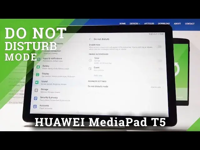 Video thumbnail for How to Enable Do Not Disturb Mode in HUAWEI MediaPad T5 - Silent Mode