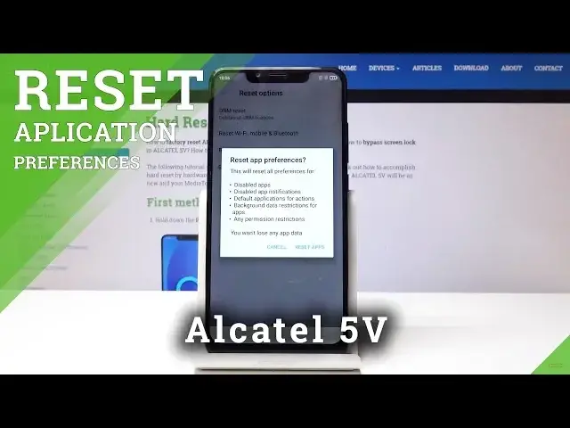 'Video thumbnail for How to Reset App Preferences on Alcatel 5V - Default App Settings'
