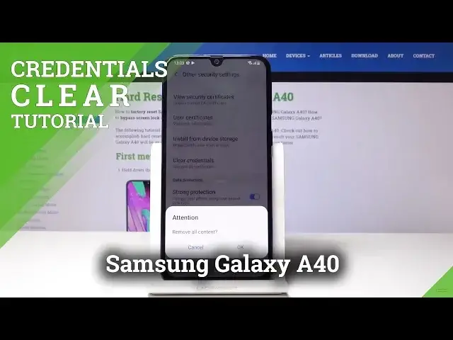 'Video thumbnail for How to Delete Licenses in Samsung Galaxy A40 - Clear Credentials'