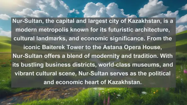 Video thumbnail for Exploring Kazakhstan: Revealing the Top 10 Largest Cities in the Heart of Central Asia