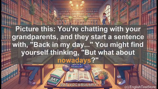 Video thumbnail for 5000 Must Know SAT Vocabulary - Understanding 'Nowadays': Boost Your SAT Vocabulary