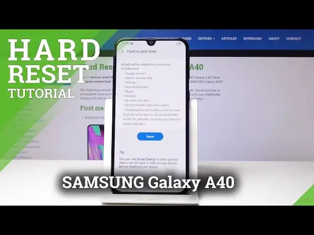Video thumbnail for How to Hard Reset SAMSUNG Galaxy A40 - Erase All Content