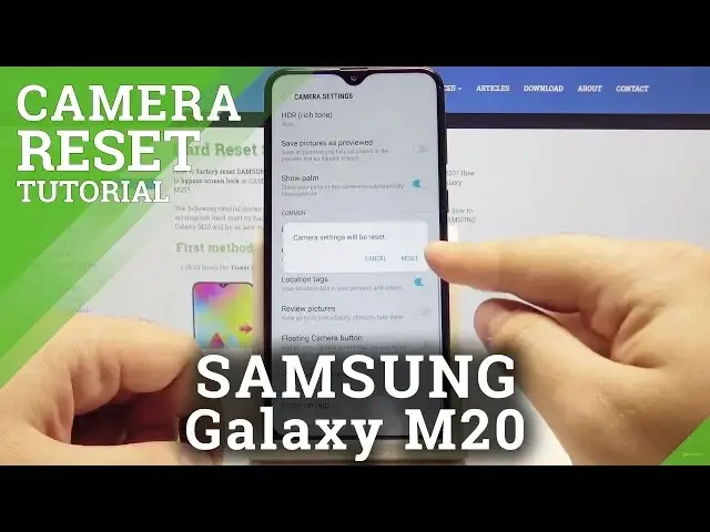 'Video thumbnail for Reset Camera Settings in SAMSUNG Galaxy M20 - Restore Default'