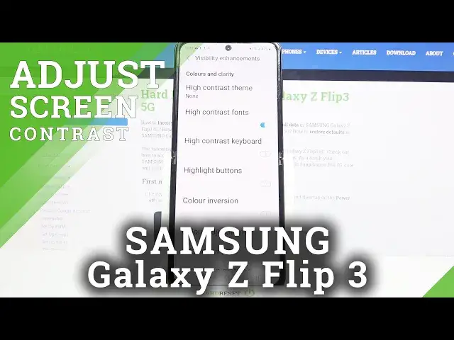 'Video thumbnail for How to Activate High Contrast Text on SAMSUNG Galaxy Z Flip 3 – Adjust Display Settings'