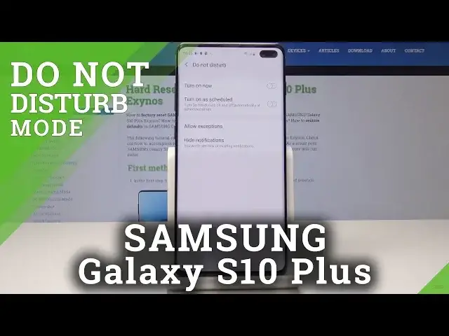 Video thumbnail for How to Enable Do Not Disturb Mode on SAMSUNG Galaxy S10 Plus - Mute Sounds / Set Up DND
