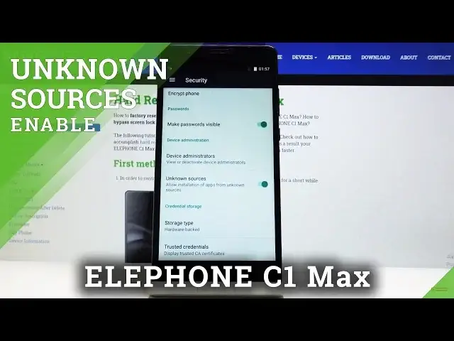 'Video thumbnail for Downloading From Unknown Sources in ELEPHONE C1 Max – Allow App Installation'