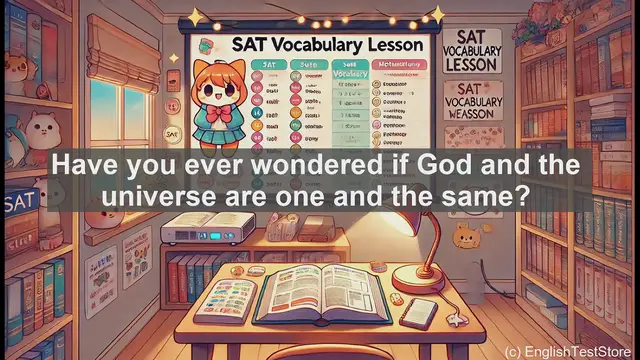 Video thumbnail for 5000 Must Know SAT Vocabulary - Pantheism: God and Universe as One - SAT Vocabulary