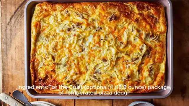 Video thumbnail for Breakfast pizza recipe