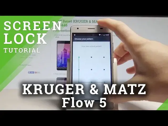 'Video thumbnail for How to Set Up Screen Lock KRUGER & MATZ Flow 5 - Add Pattern Lock |HardReset.Info'