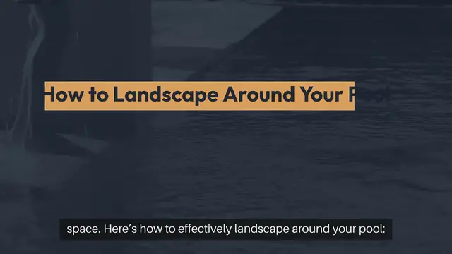 Video thumbnail for How To Landscape Around A Swimming Pool