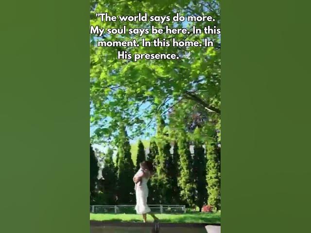 Video thumbnail for The world says do more, God says "BE STILL"