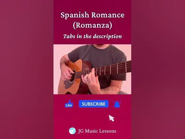 'Video thumbnail for Spanish Romance (Romanza) guitar tabs 🎸🌹'