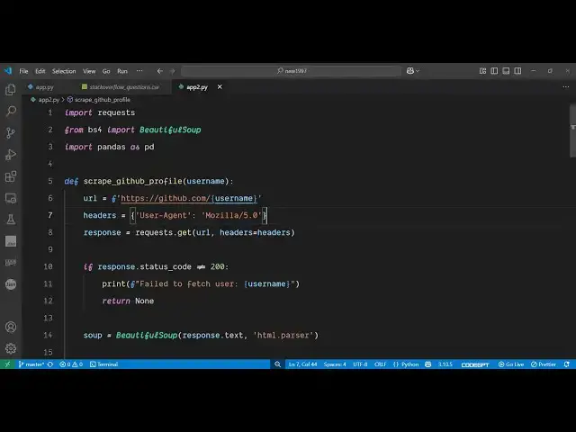 Video thumbnail for Python 3 Github API V3 Web Scraping Script to Scrape Github User Profile Info & Save it in Excel