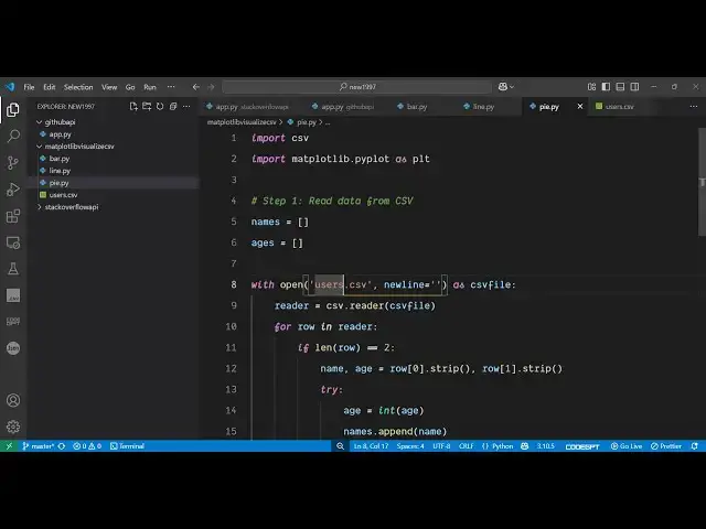 Video thumbnail for Python 3 Matplotlib Script to Create Data Visualization Charts From CSV File & Export to Image & PDF