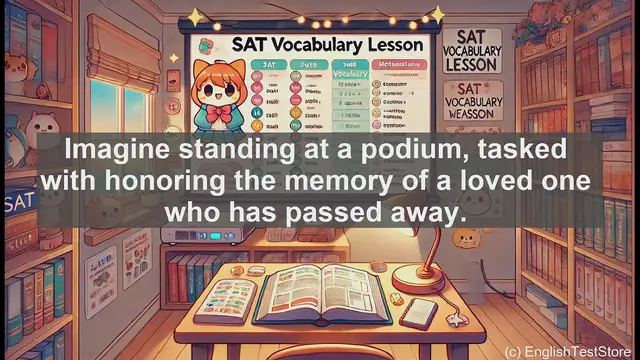 Video thumbnail for 5000 Must Know SAT Vocabulary - SAT Vocabulary: Understanding 'Eulogy' and Its Significance