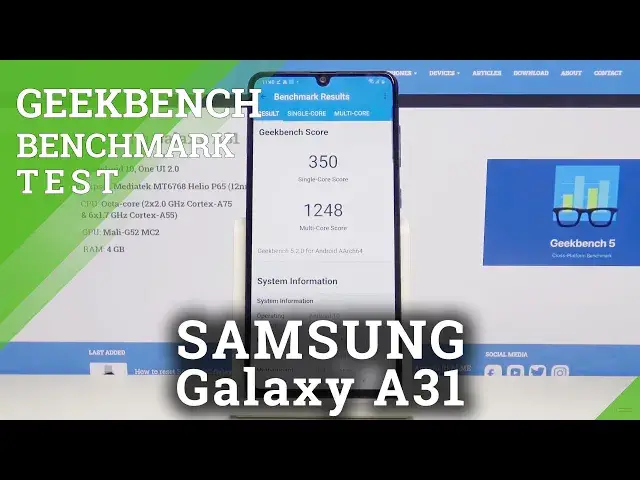 'Video thumbnail for GEEKBENCH Benchmark on Samsung Galaxy A31 - Performance Test'