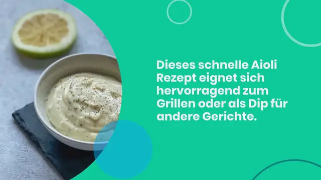 Video thumbnail for Schnelle Aioli [in nur 5 Minuten]