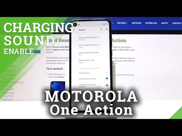 Video thumbnail for How to Manage Charging Sound in Motorola One Action – Sound On / Off