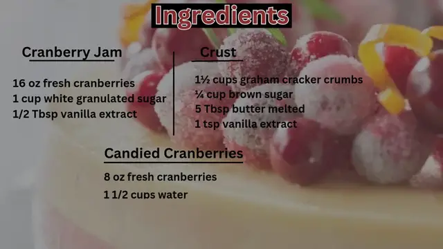 Video thumbnail for Christmas Cheesecake