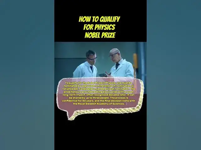 'Video thumbnail for How to Qualify for the Nobel Prize in Physics #nobelprize #physics #science #youtubeshorts #ytshorts'