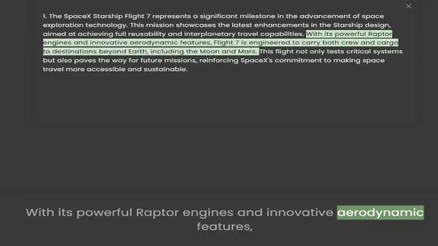 Video thumbnail for 1. The SpaceX Starship Flight 7 represents a significant milestone in the advancement of space exploration technology. This mission showcases the latest enhancements in the Starship design, aimed at achieving full reusability and interpla