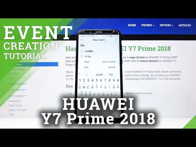 'Video thumbnail for How to Create Calendar Reminder Note in Huawei Y7 Prime 2018 - Add Event to Calendar'