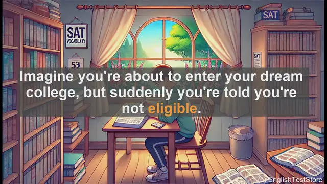 Video thumbnail for 5000 Must Know SAT Vocabulary - What Does 'Eligible' Mean? SAT Vocabulary Explained